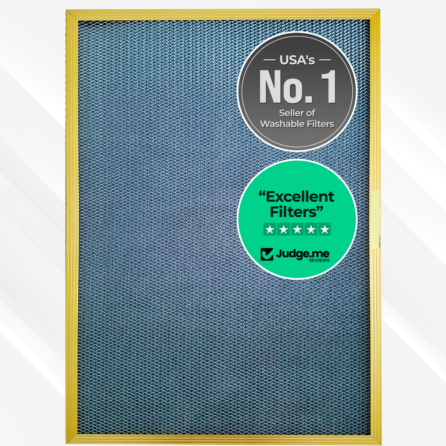 GOLD (1 INCH THICK) - The Deluxe Washable, Permanent, Electrostatic A/C Furnace Filter