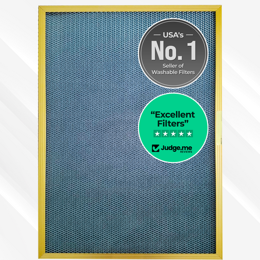 GOLD (1 INCH THICK) - The Deluxe Washable, Permanent, Electrostatic A/C Furnace Filter