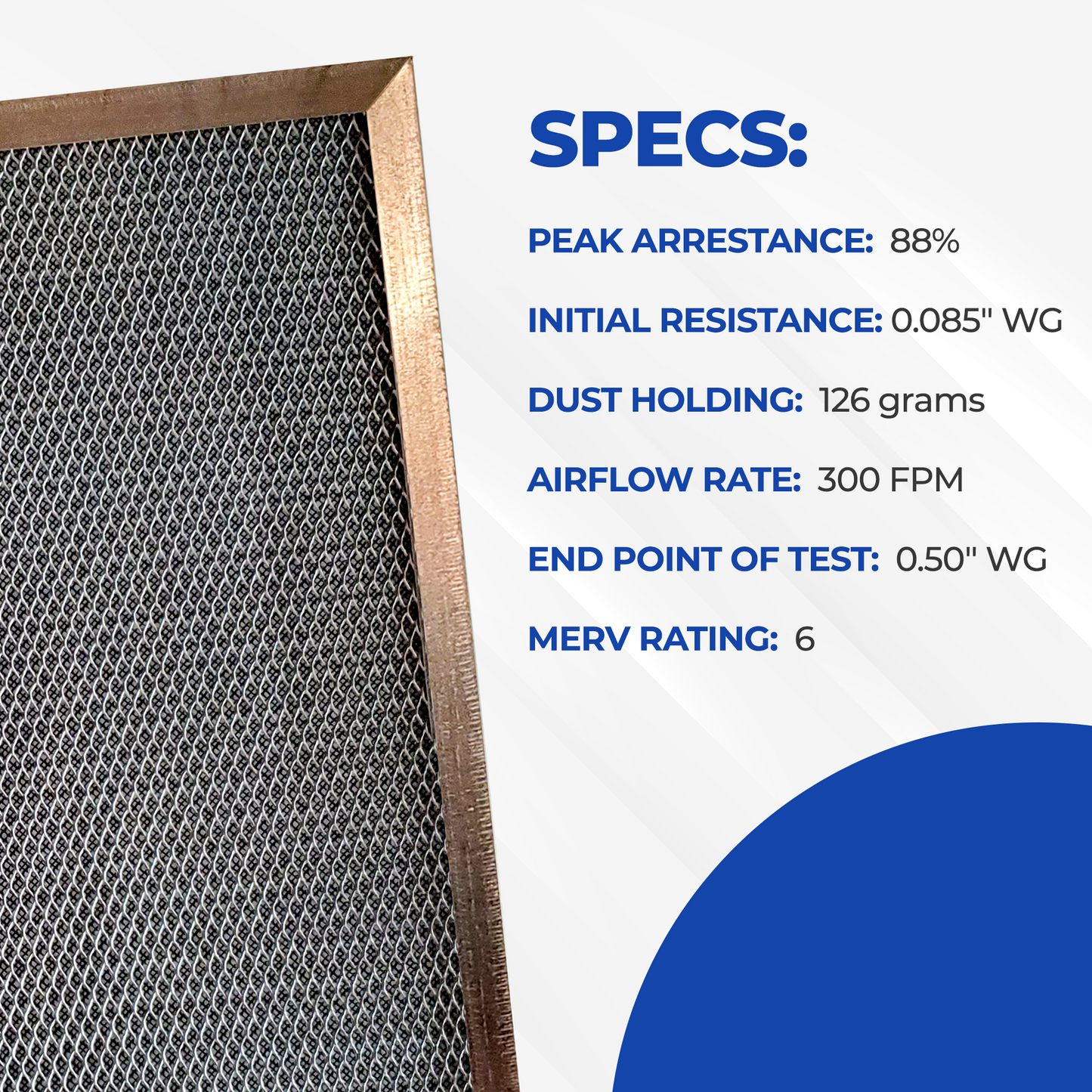 SILVER (1 INCH THICK) Custom Size Washable, Permanent, Electrostatic Air Filters