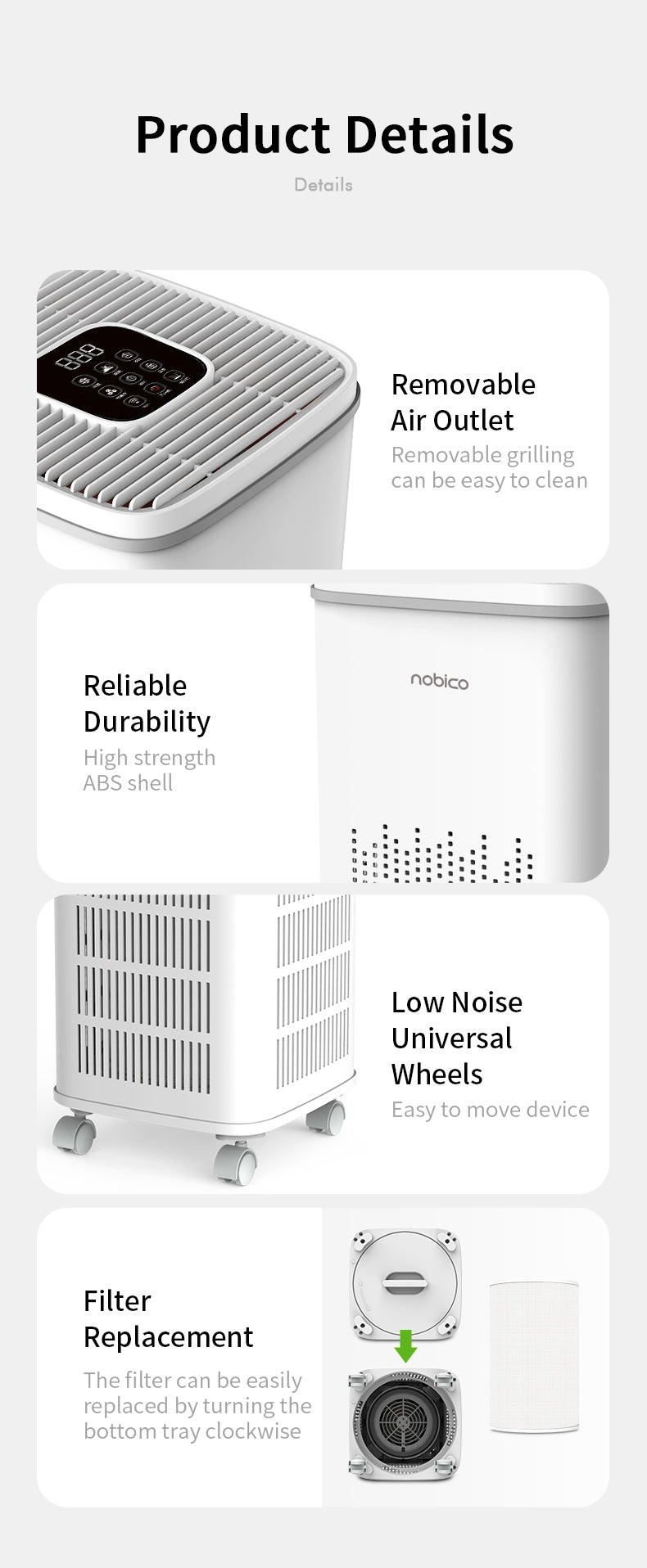 Room Air Purifier with HEPA + Carbon + Photocatalyst & UVC