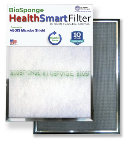 HealthSmart MERV 7 Refillable Filter - Permanent Frame With (6) Media Replacement Pads