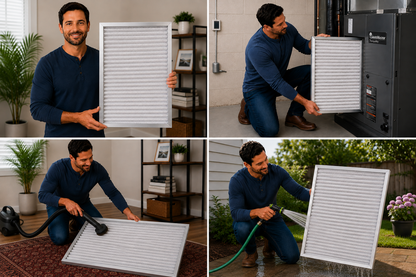GEOTÉRMICO - Diseñado para unidades geotérmicas - Filtro de aire acondicionado electrostático, permanente y lavable