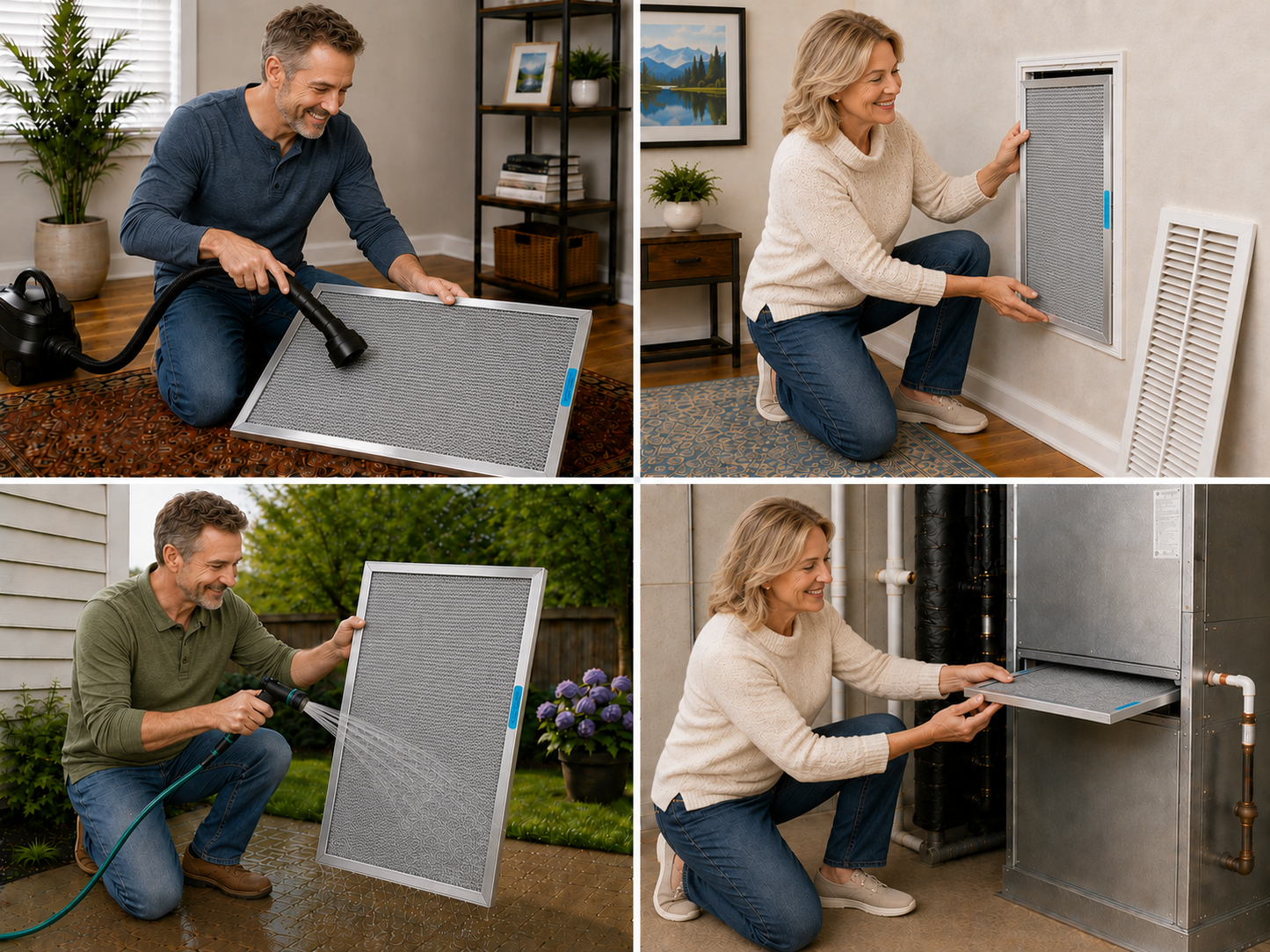MaxMERV9 (1 INCH THICK) - The High Arrestance Washable, Permanent, Electrostatic A/C Furnace Filter