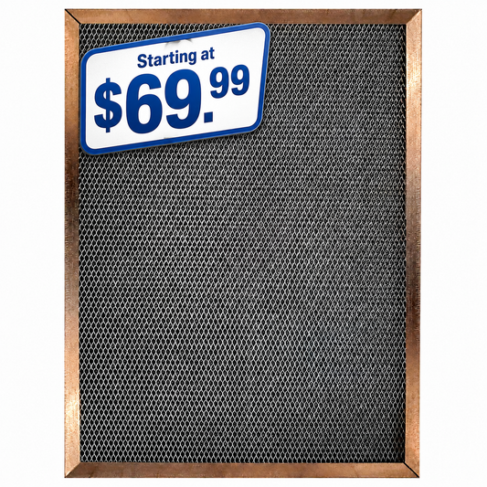 SILVER (1 INCH THICK) - The Economical Washable, Permanent, Electrostatic A/C Furnace Filter