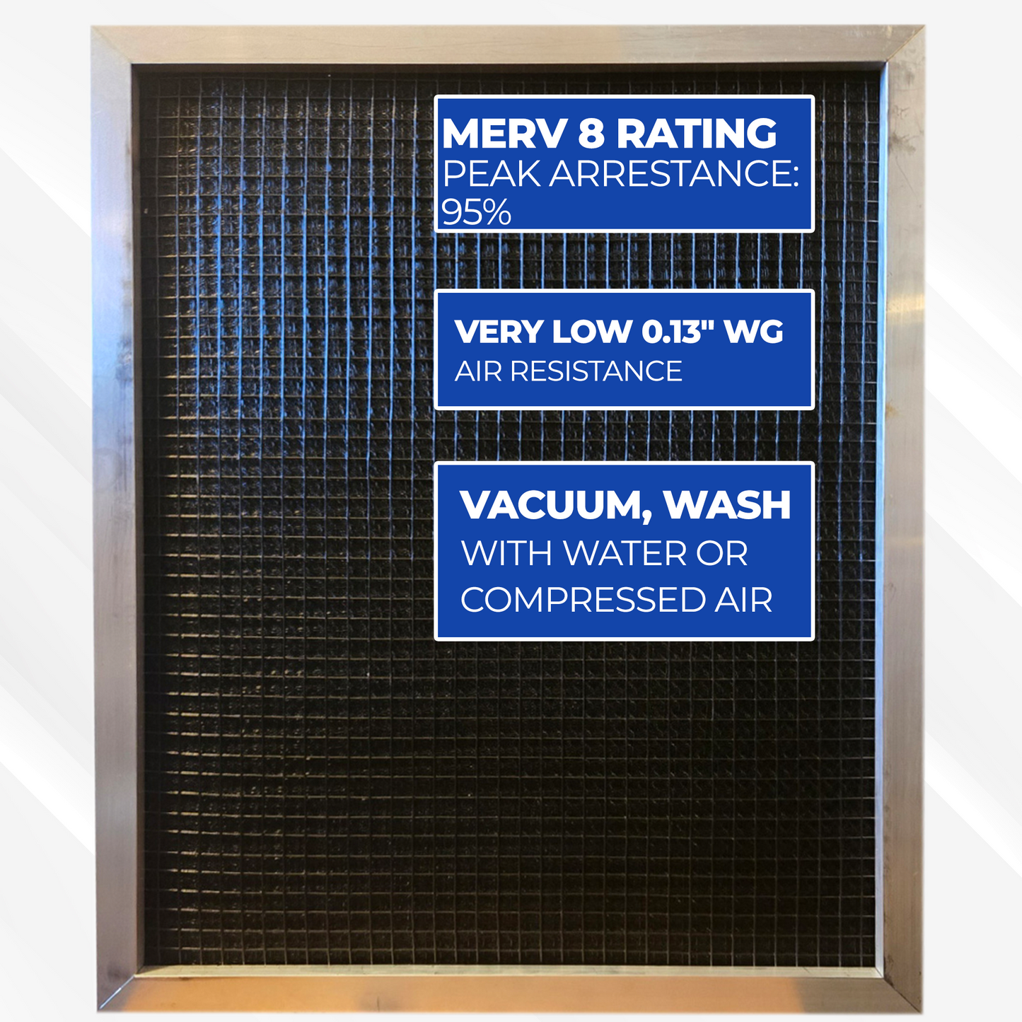 Platinum (2 INCH THICK) Custom Size Washable, Permanent, Electrostatic Air Filters