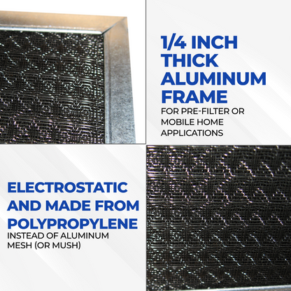 1/4 Inch Filters for Mobile Home Furnaces and Electronic Air Cleaners (EAC)