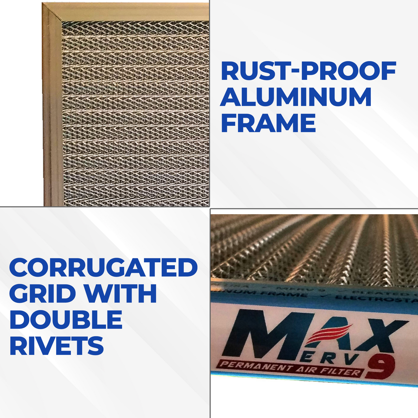 MaxMERV9 - The High Arrestance Washable, Permanent, Electrostatic A/C Furnace Filter