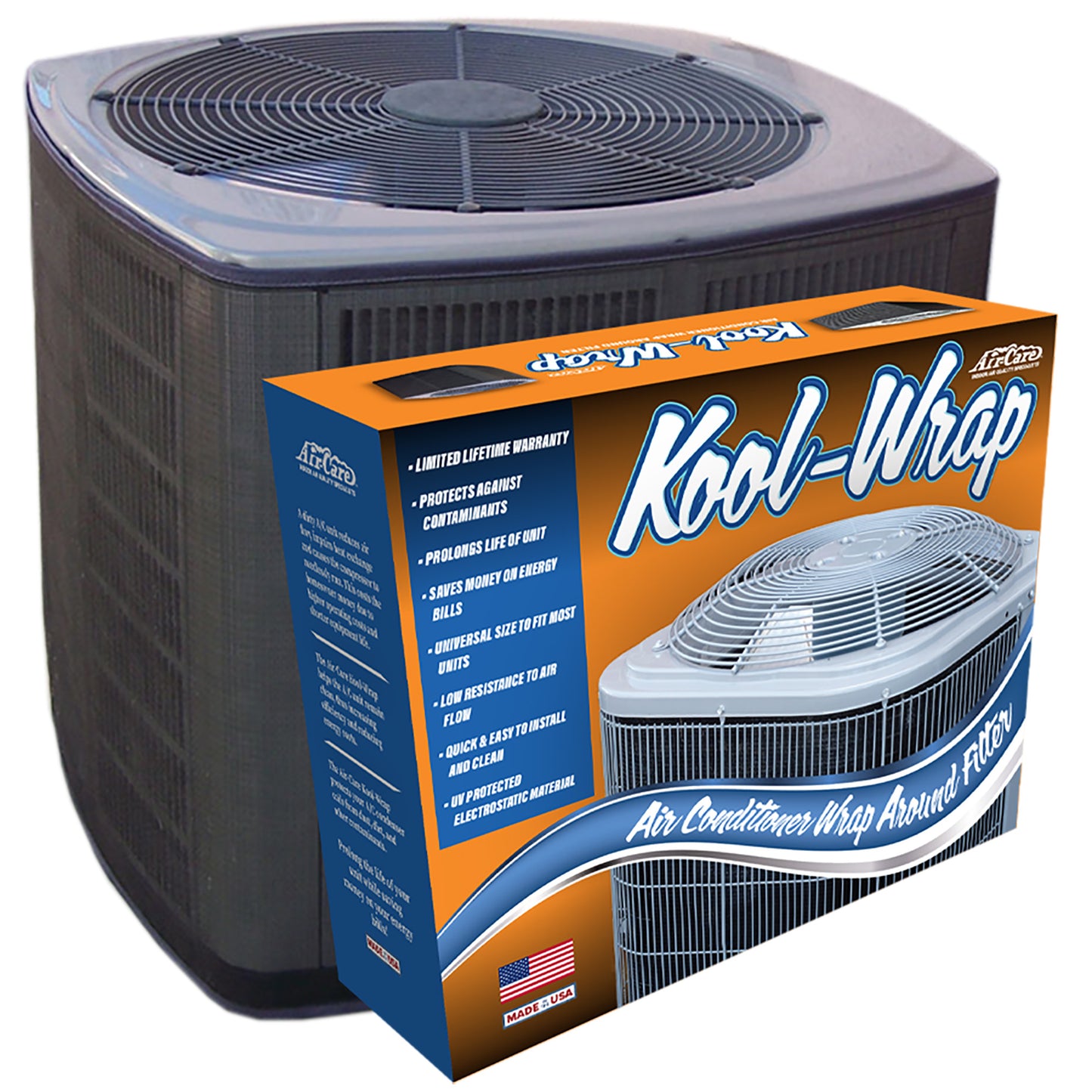 Filtro de aire acondicionado tipo serpentín del condensador Kool-Wrap