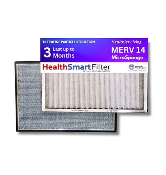 MERV 14 HealthSmart Refillable Filter - Permanent Frame With (4) Media Replacement Pads