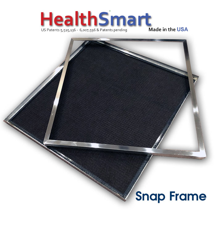 HealthSmart MERV 7 Refillable Filter - Permanent Frame With (6) Media Replacement Pads