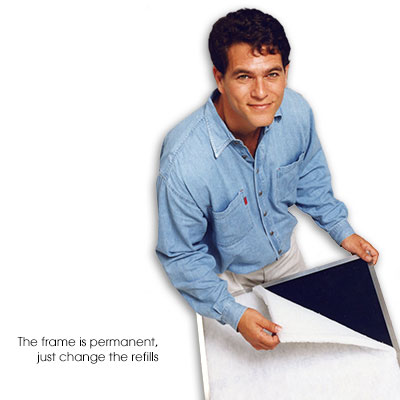 HealthSmart MERV 7 Refillable Filter - Permanent Frame With (6) Media Replacement Pads